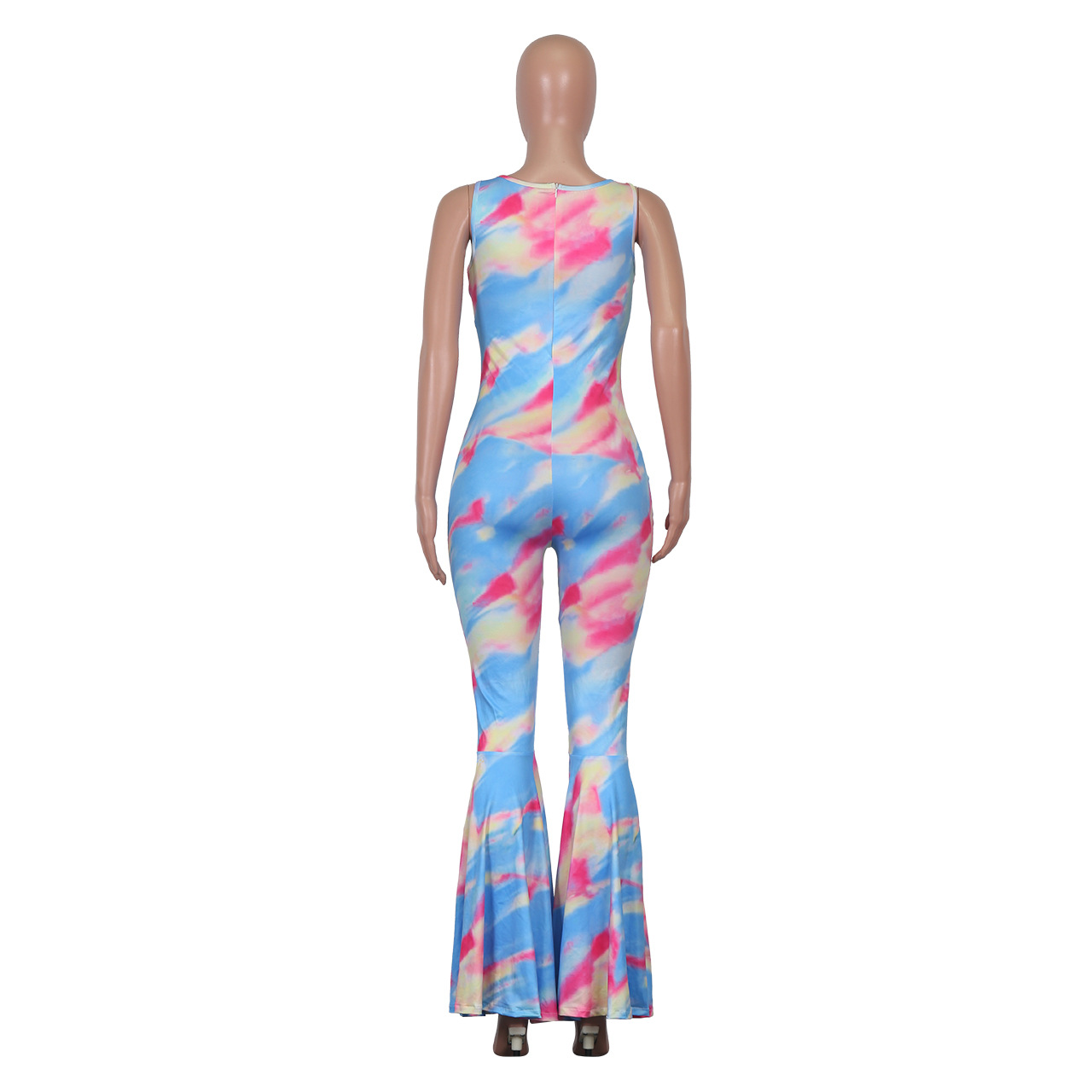 Ropa de mujer Mono con chaleco degradado y cuerno para mujer