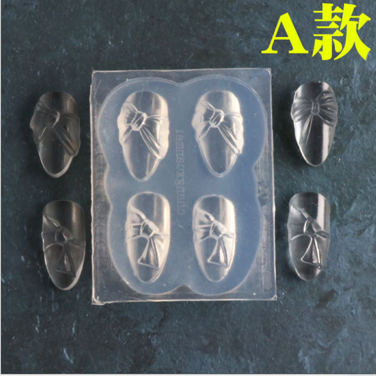 Manicure japonés estereoscópico mariposa tallado moldes de silicona dulces osos de uñas decoración pegamento de esmalte de uñas relleno de pegamento de fototerapia