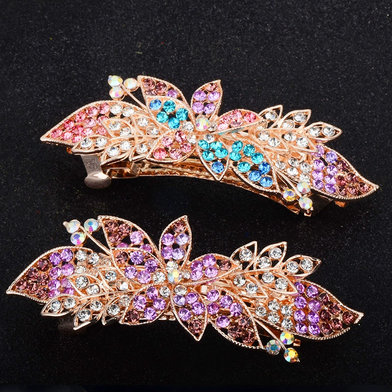 Metal Hairgrip Hairpin, Korean Style Floral Barrette, Adult Decorative Clip, 9×4×4 cm