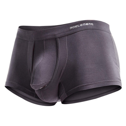 Men's underwear youth scrotum support bag bullet separated underwear modal u convex solid color separated boxer briefs
