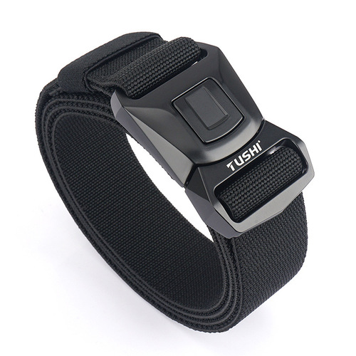 New quick-release buckle workwear outer belt quick-drying elastic elastic trouser belt men's belt manufacturer wholesale