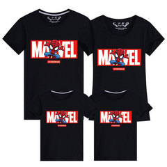 2023 new parent-child short-sleeved children's performance clothing children's Batman set hero Spider-Man costume