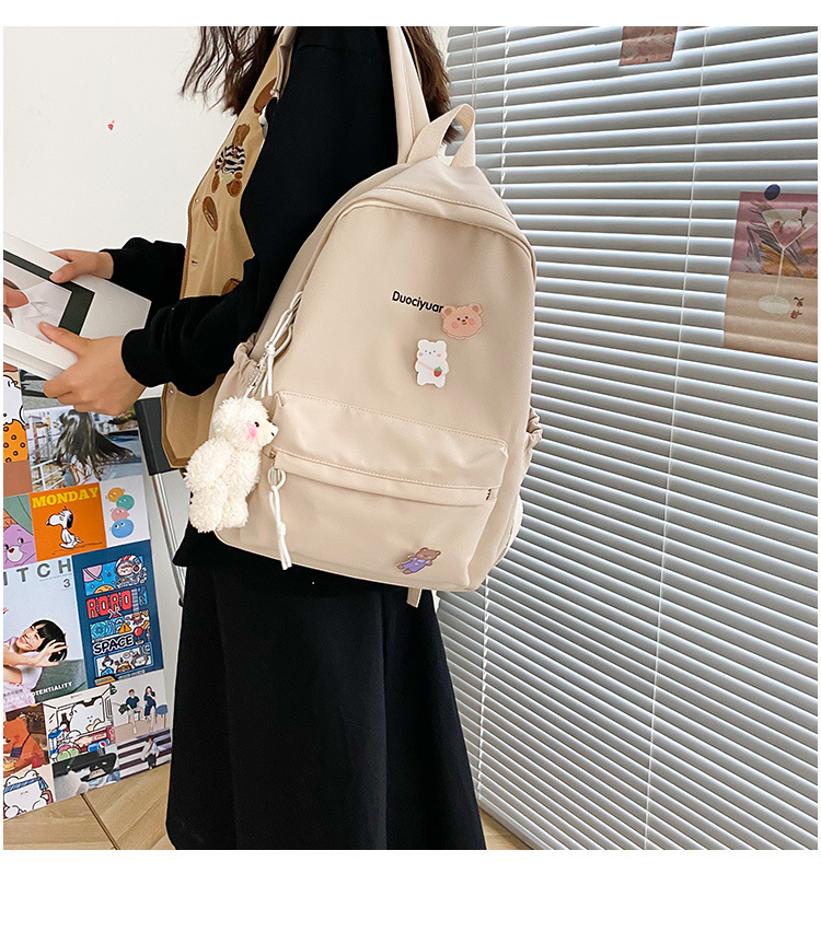 Simple Students Cute School Bag Vintage Soft Backpack display picture 7