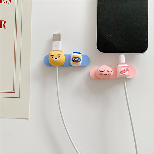 Factory Direct Sales Creative Apple Charging Cable Magnetic Suction Hub Cartoon Lion Desktop Anti-Winding Organizer Applicable 