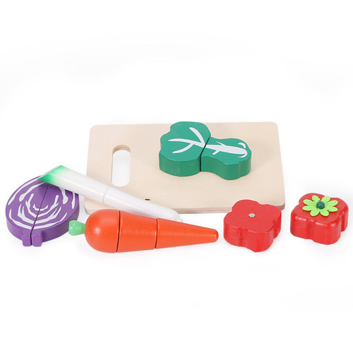 Children's magnetic wooden cut and watch fruit and vegetable cut and play baby kitchen play house set toys