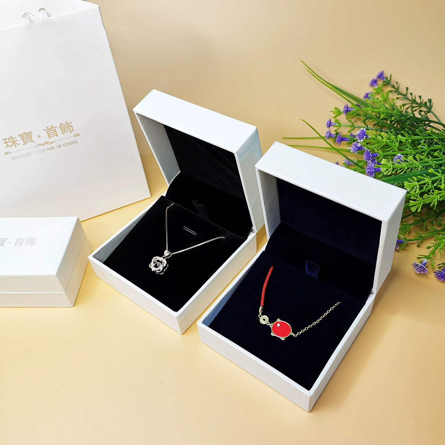 [Браслет\Ожерелье] белая квадратная коробка для ювелирных изделий, ожерелья, упаковочная коробка, коробка для колец и сережек