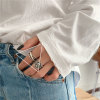 Tide, retro cute ring, silver 925 sample, Japanese and Korean, internet celebrity