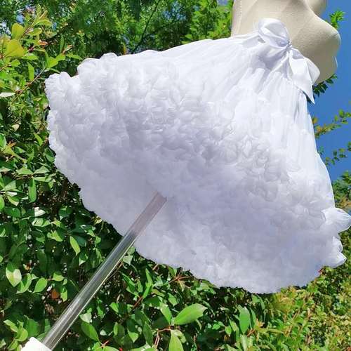 Lolita Cotton Candy Clouds Laceless Netting Petticoat for Lolita Skirts White Lining Puffy Skirt Half Skirt 