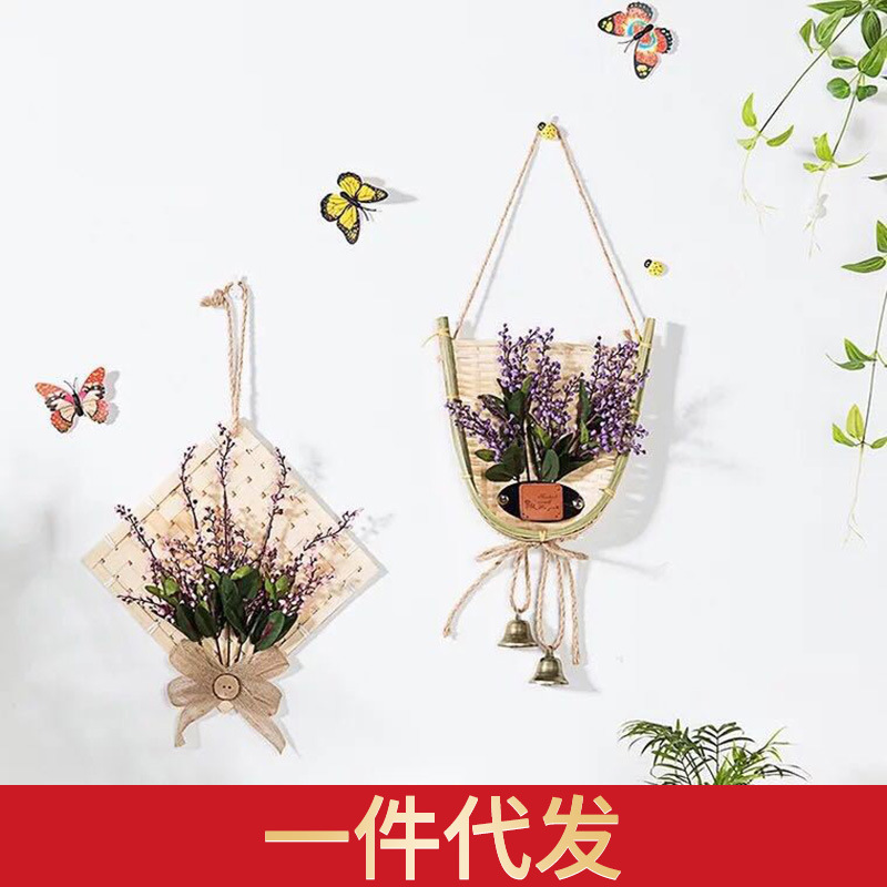 Open small dustpan Bamboo woven dustpan Mini weave decorate prop Hotel hotel Dessert Shaukeiwan wholesale