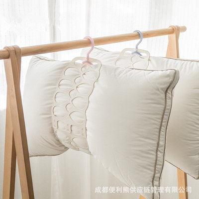 曬枕頭架子塑料多功能防風晾曬網袋陽台晾玩偶靠枕可用網兜挂袋