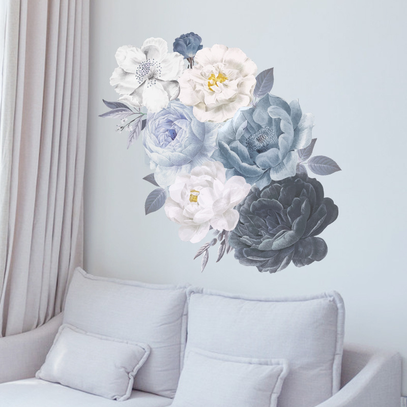 Fashion New Watercolor Wealthy Flower Wall Stickers display picture 5