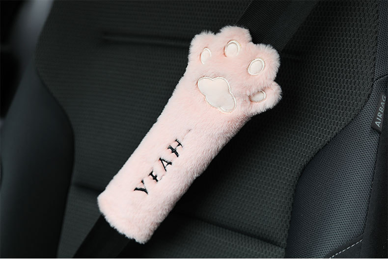 Car Plush Headrest Pillow Cute Cat Claw Car Neck Pillow Pillow Pillow Fashion Advanced Sense Car Interior Decoration Waist Pillow