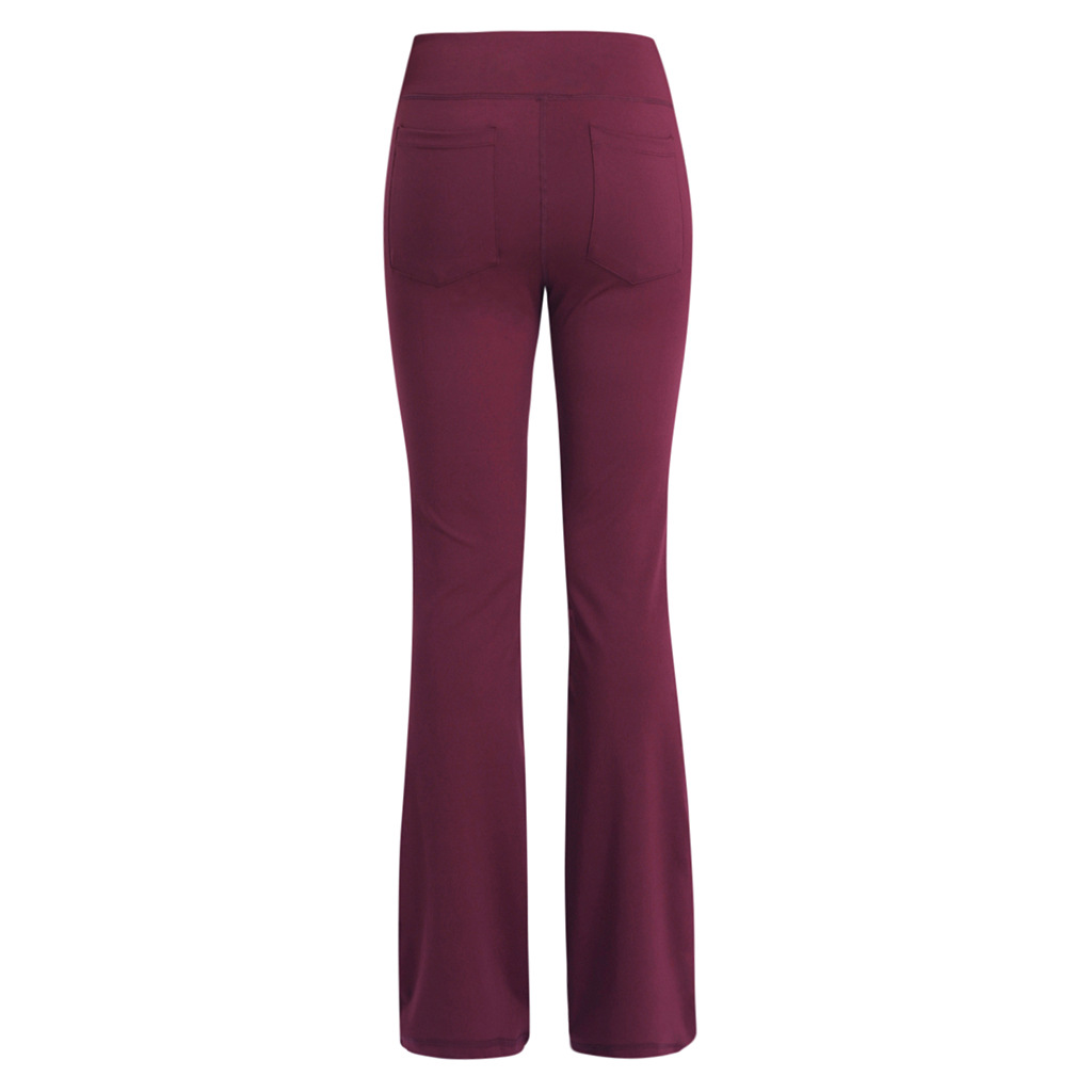 Women's Sports Casual Solid Color Full Length Flared Pants display picture 4