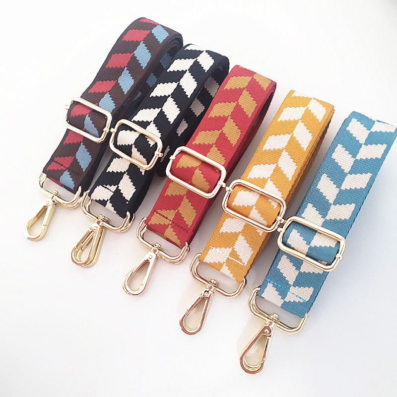 New Colorful Narrow Goods Purse Accessories Bag Strap Adjustable Shoulder Messenger Bag Long Strap Replacement Burden Reduction Wide Shoulder Strap display picture 2