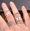 Retro fashionable ring, hair accessory, jewelry, set, Japanese and Korean, simple and elegant design, wholesale