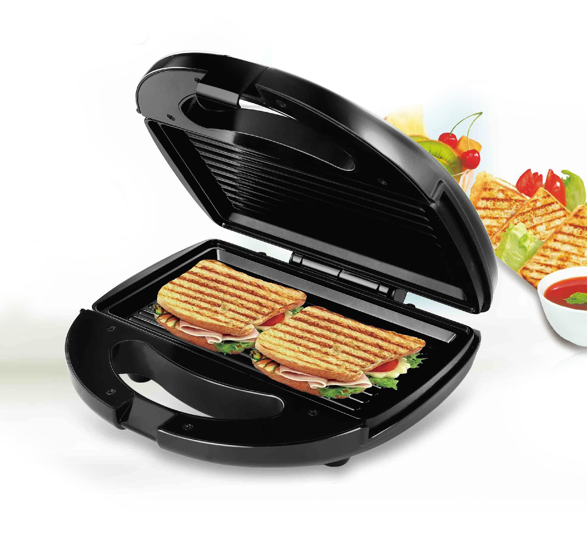 Estándar europeo arco a rayas waffle máquina Sandwich Maker muffin máquina hogar asado carne barbacoa máquina Panini máquina