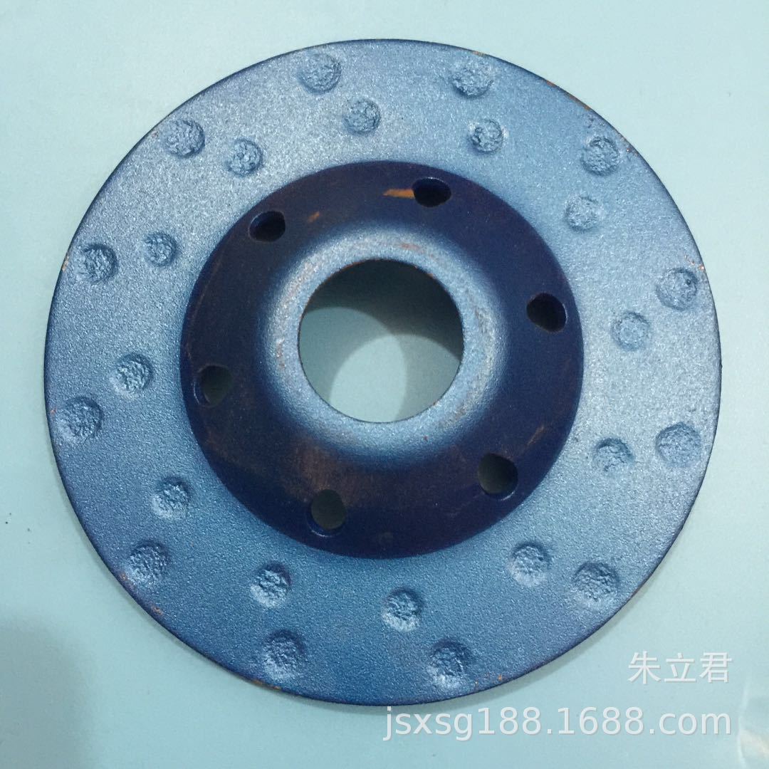 蓝色6孔大结块金刚石碗磨  金刚石锯片 大理石磨片混凝土磨轮