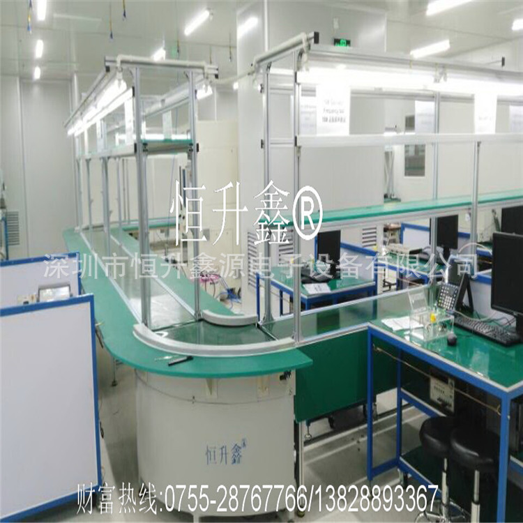 深圳坪山供应不锈钢转弯线 环型流水线 转弯机工作台皮带输送线