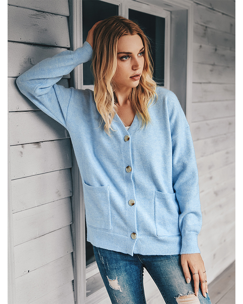 women's autumn and winter stand alone knit sweater jacket WHOLESALE NSKA221