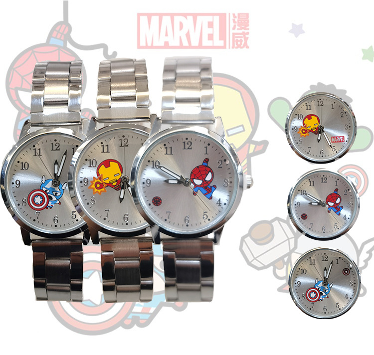 2021 New Cartoon children boy girl student anime Q version stainless steel with waterproof watch
