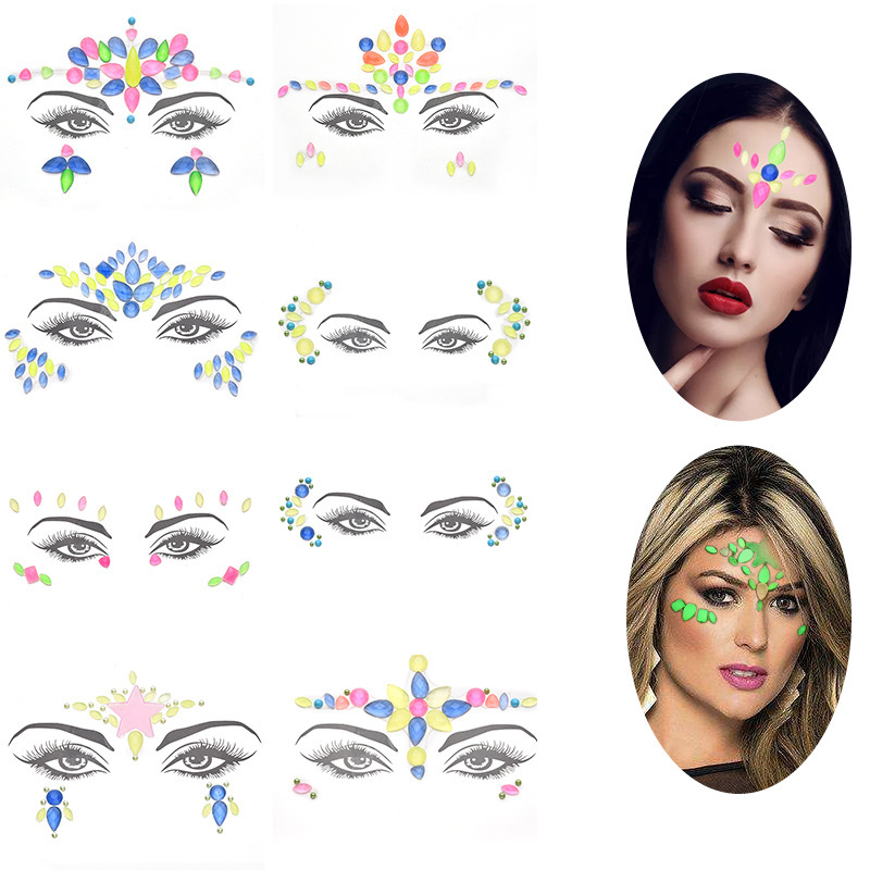 Beauty acrylic face sticking Diamond luminous eyebrow sticking Diamond luminous acrylic eye sticking Diamond resin Diamond stickers wholesale Beauty acrylic face sticking Diamond luminous eyebrow sticking Diamond luminous acrylic eye sticking Diamond resin Diamond stickers wholesale