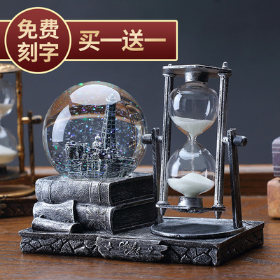 hourglass Decoration desk crystal ball Creative home personality a living room Room Wine cabinet desktop decorate Arts and Crafts