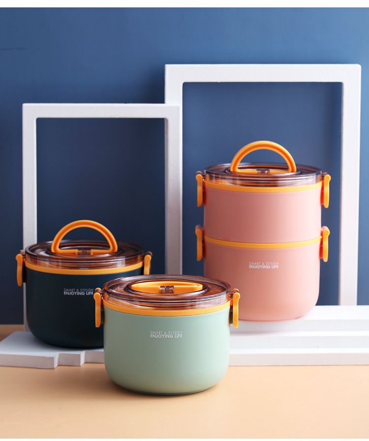 xc469-470托里奥折叠提手圆形塑料单双层饭盒_18.j