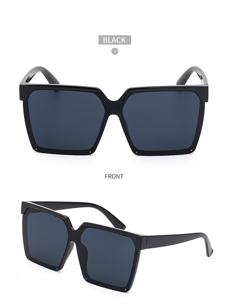جديد أزياء بسيطة كبيرة الإطار أزياء واحدة قطعة النظارات الشمسية display picture 6