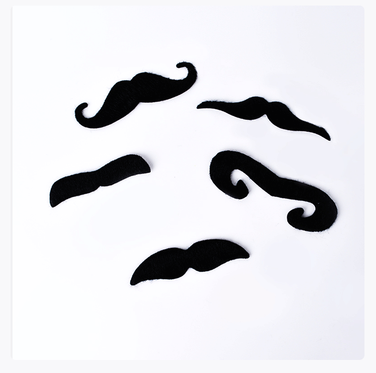 Cross-border foreign trade export Halloween costume party props simulation: Black gentleman's beard, pink lady's fine beard detail image 5