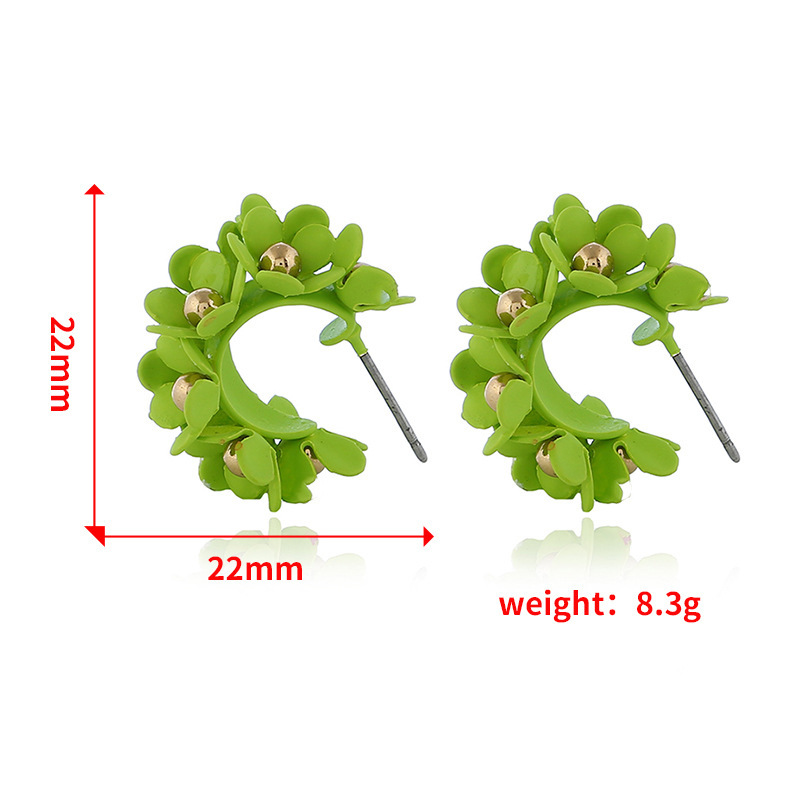 10g Weight Wholesale Jewelry 1 Pair Simple Style Flower Alloy Alloy Ear Studs