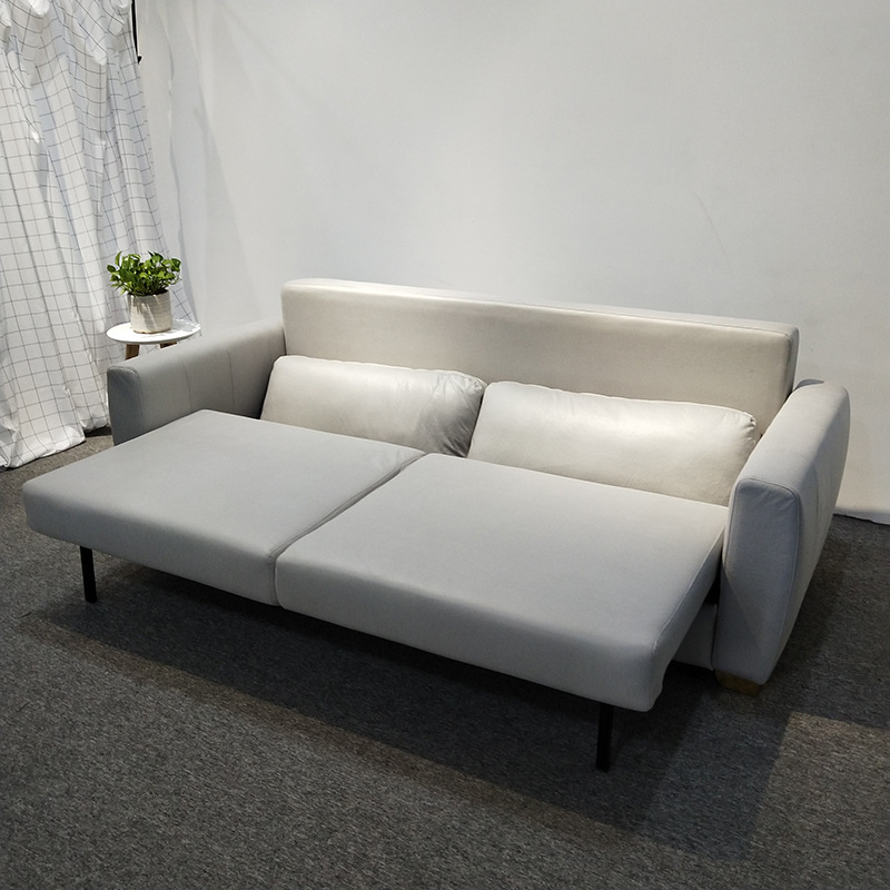 Sofá cama de tela multifuncional de tecnología de doble uso, estudio de oficina, 2.25 metros de casa pequeña, doble sofá cama de almacenamiento para tres personas