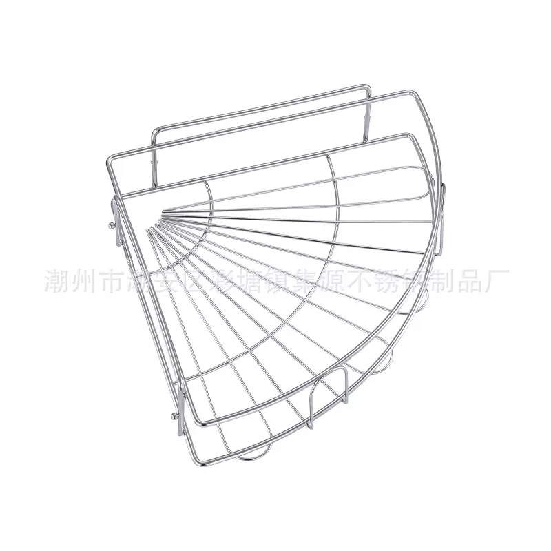 新款免打孔厨房置物架调料架卫生间洗漱架浴室无痕贴三角架收纳架