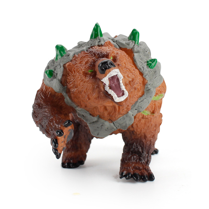 Foreign trade supply ancient wild animal cave bear model solid static roaring brown bear handmade figure