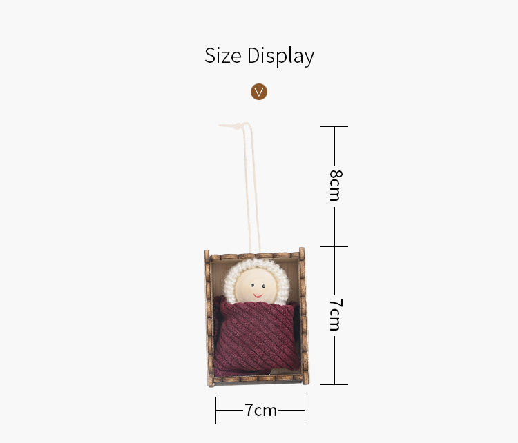 Christmas Wooden Box Small Doll Pendant display picture 13