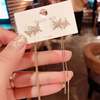 Design universal earrings, silver needle, trend of season, 2020, silver 925 sample