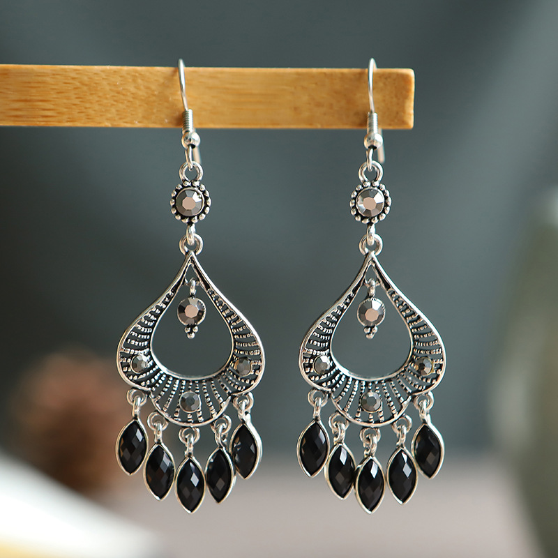 Retro Drop-shaped Ethnic Women's Fashion Earring Alloy Accessories Wholesale display picture 4