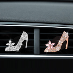 Crystal High Heels Car Air Vent Scent Diffuser Creative Diamond-Embedded Personalized Women's Car Scent Diffuser Ornament Cross-border