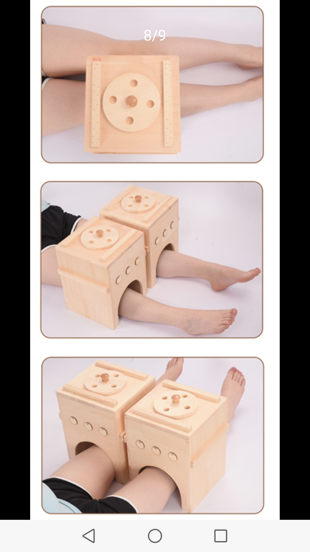 Wooden Knee and Leg Moxibustion Box Single Knee Design 7 Holes Home Use Warming Device quality and texture