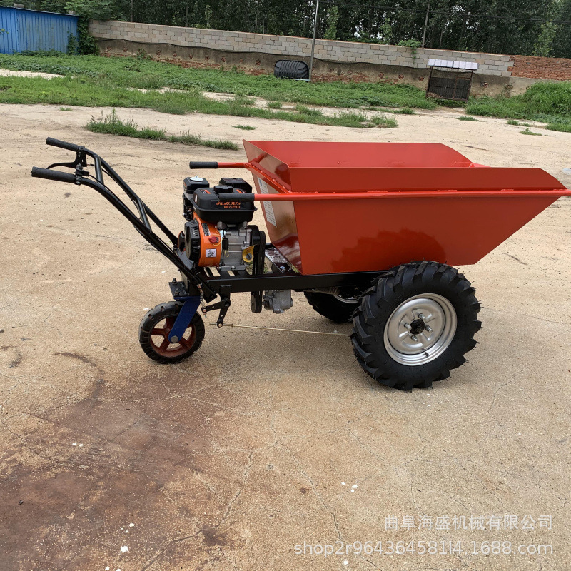 三轮搬运车柴油款 手推爬坡汽油斗车拉沙车 茶园搬运汽油推车