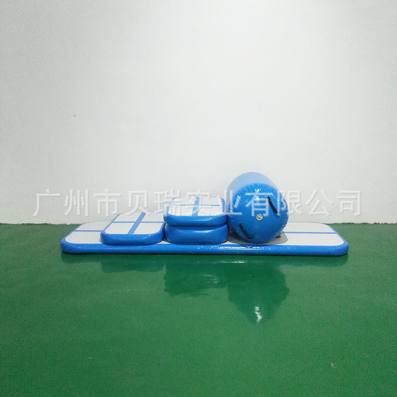 跨境货源充气瑜伽垫健身运动体操气垫跆拳道空翻PVC拉丝垫子批发