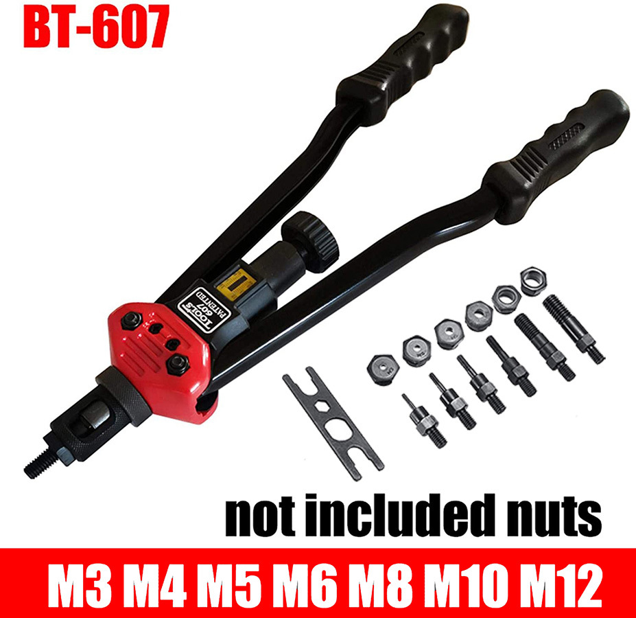 Rivet Nut Tool BT605/BT606/BT607/BT610 Manual Rivet Gun M3-M12 Head