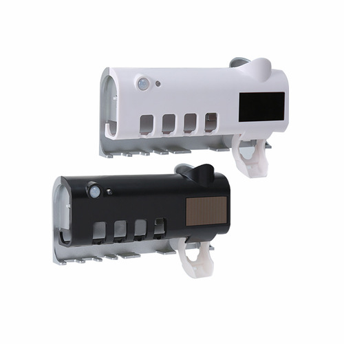 Smart UV toothbrush sanitizer  hole-free toothbrush holder with built-in original automatic toothpaste squeezer