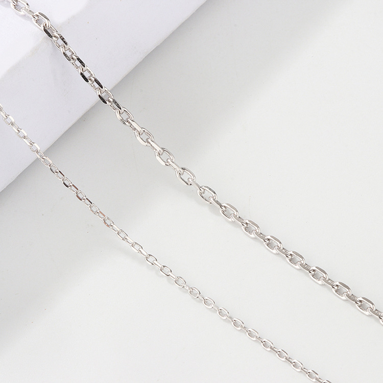 S925 sterling silver necklace female thi...