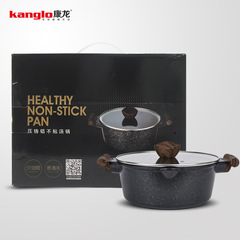 康龍湯鍋不粘鍋家用電磁爐麥飯石韓國泡麵鍋鋁製拉麵鍋廠家批發