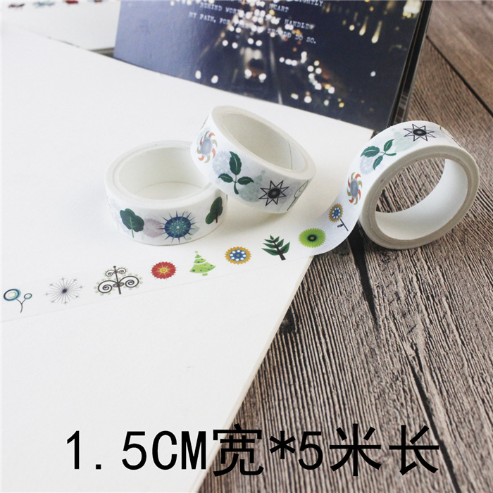 Animal y planta diario cinta lindo diario pegatinas y cinta de papel color material fresco chica corazón di Decoración