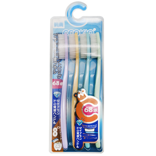 Internet celebrity ccokio Japanese large-head toothbrush set 4 adult family size wide-head toothbrush soft-bristled lazy toothbrush