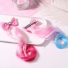 Children's wig with bow, hairgrip, fuchsia hair accessory, decorations for princess, hairpins, gradient