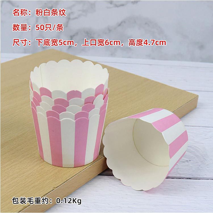 Beihaidao muffin cake taza de papel pequeño tamaño redondo recubierto envase de envasado de alimentos horno resistente a altas temperaturas de papel de hornear