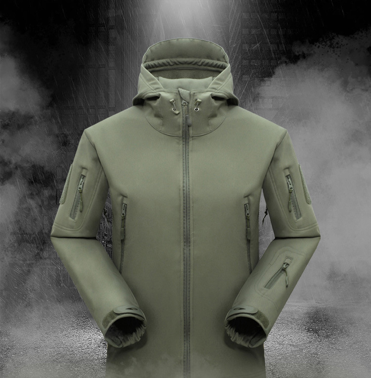 Warmer Anzug für Herren im Freien, Softshell, tragbare, verdickte Camouflage-Kleidung_voghion.com