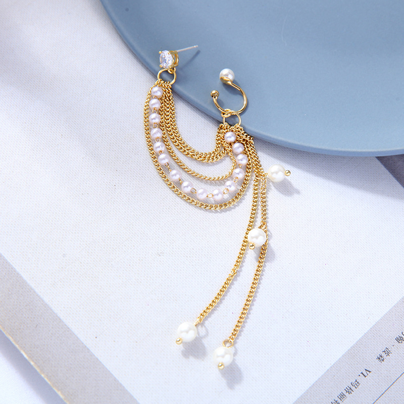 Fashion Tassel Pearl Earrings display picture 1